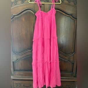 Hot pInk maxi dress
